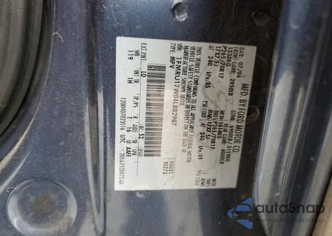 2004 Ford Expedition Eddie Bauer из США, поврежденный, VIN 1FMRU17W04LB82987